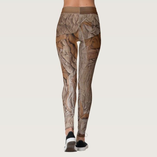 Suede sculptured leggings (Achterkant)
