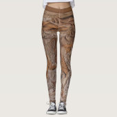 Suede sculptured leggings (Voorkant)
