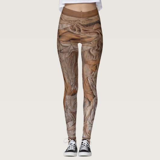 Suede sculptured leggings (Voorkant)