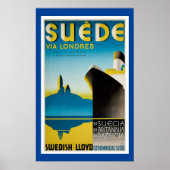 Suede Sweden scheepsreclame Poster (Voorkant)