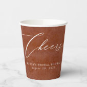 Suede terracotta textuur Exotisch Modern gejuich Papieren Bekers (Links)