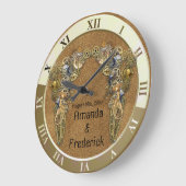 Suede Texture with Steampunk Sculptures Grote Klok (Hoek)