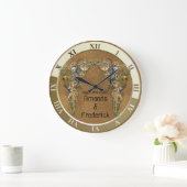 Suede Texture with Steampunk Sculptures Grote Klok (Huis)