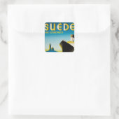 Suede via Lonres Vierkante Sticker (Tas)