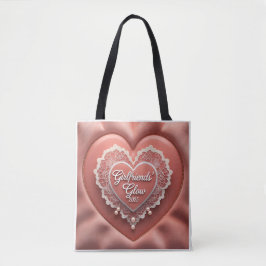 Suèdeglans voor vriendinnen tote bag