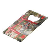 Suehiro Ogami Shrine (Fortune Frog Shrine) Creditkaart Flessenopener (Achterkant Gekanteld)