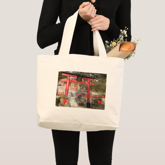 Suehiro Ogami Shrine (Fortune Frog Shrine) Grote Tote Bag (Voorkant (product))