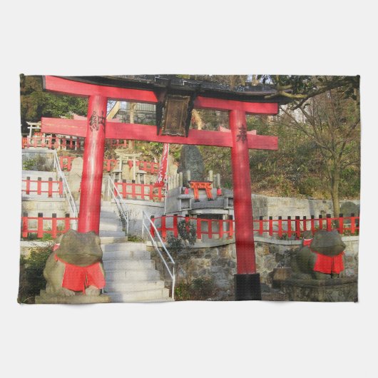 Suehiro Ogami Shrine (Fortune Frog Shrine) Theedoek (Horizontaal)
