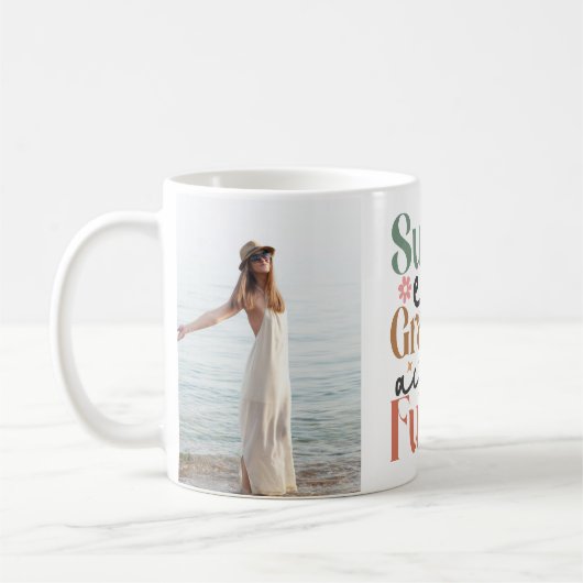 "Sueña en Grande Actúa Fuerte" 2 aangepaste foto's Koffiemok (Links)