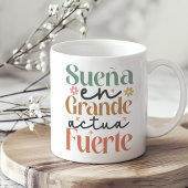 "Sueña en Grande Actúa Fuerte" Boho Inspirerend Koffiemok