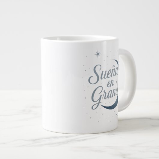 Sueña en Grande ✨ | Silver Moon Design Grote Koffiekop (Voorkant rechts)