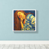 “Sueño en Azul” – Lienzo decorativo Canvas Afdruk (Insitu (Houten vloer))