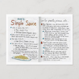 Sue's Simple Sauce briefkaart