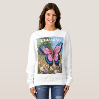 Suéter Básico Feminino borboleta Trui