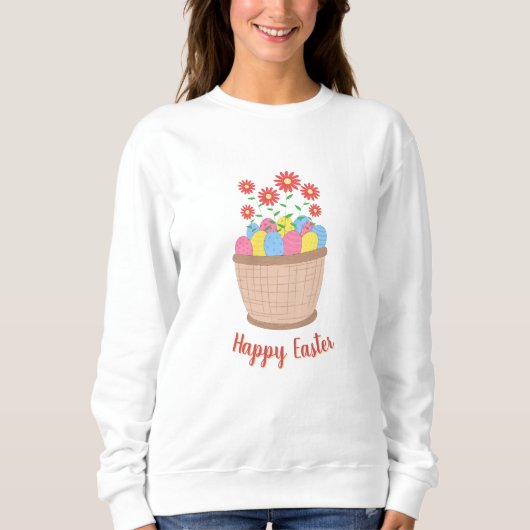 suéter feminino de páscoa (Happy Easter) Trui (Voorkant)