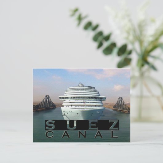 Suez Canal Briefkaart (Staand voorkant)