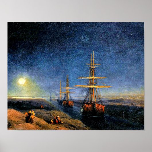 Suez-kanaal door Ivan Aivazovsky Poster (Voorkant)