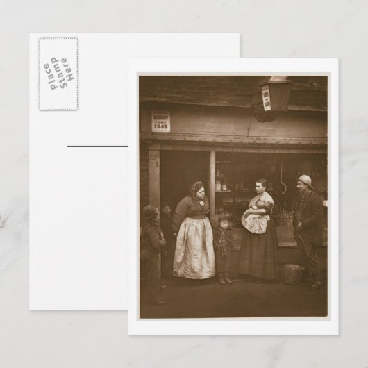 Sufferers uit de overstroming, uit 'Street Life in Briefkaart (Voorkant / Achterkant)