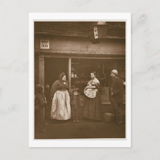 Sufferers uit de overstroming, uit 'Street Life in Briefkaart (Voorkant)