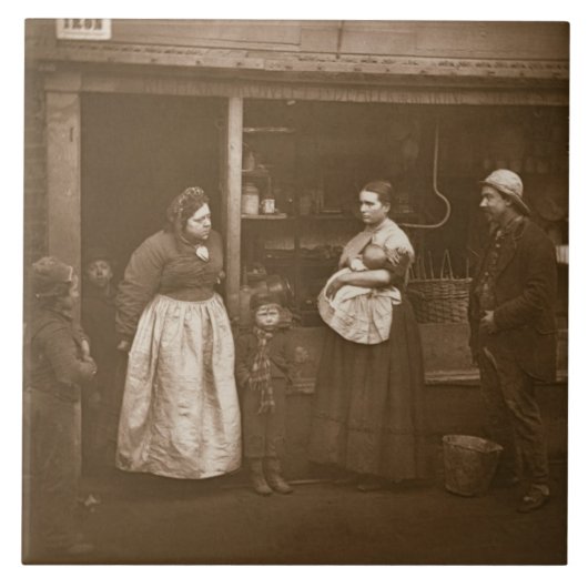 Sufferers uit de overstroming, uit 'Street Life in Tegeltje (Voorkant)