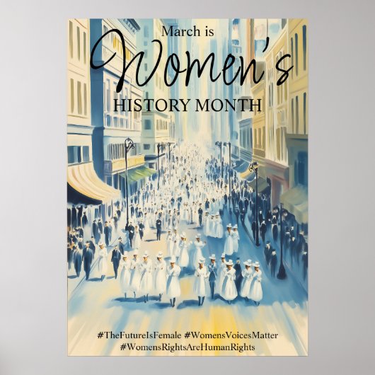 Suffergette maand van de vrouwengeschiedenis poster (Voorkant)