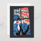 "Sufferin' Succotash" SYLVESTER™ achter het venste Briefkaart (Voorkant / Achterkant)