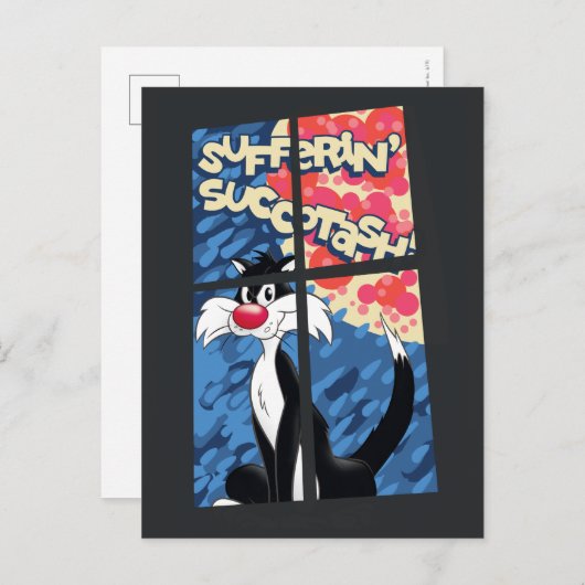 "Sufferin' Succotash" SYLVESTER™ achter het venste Briefkaart (Voorkant / Achterkant)
