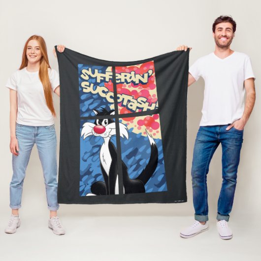 "Sufferin' Succotash" SYLVESTER™ achter het venste Fleece Deken (In situ)