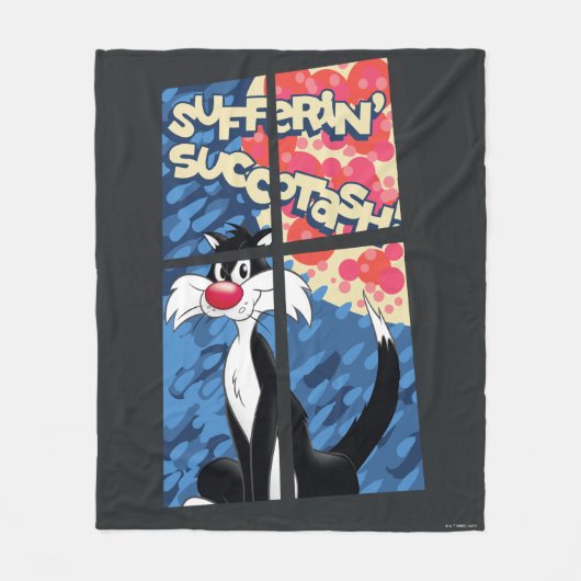"Sufferin' Succotash" SYLVESTER™ achter het venste Fleece Deken (Voorkant)