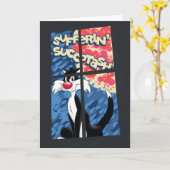"Sufferin' Succotash" SYLVESTER™ achter het venste Kaart (Gele Bloem)
