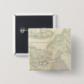 Suffolk en omgeving vierkante button 5,1 cm (Voorkant /achterkant)