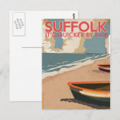Suffolk Engeland Vintage Reisposter Briefkaart (Voorkant / Achterkant)