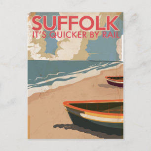 Suffolk Engeland Vintage Reisposter Briefkaart