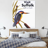 Suffolk England Vintage Travel Art Canvas Afdruk (Insitu (Slaapkamer))