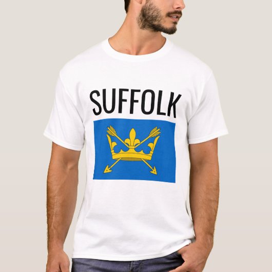 Suffolk // English County Flag T-shirt (Voorkant)
