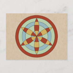 Suffolk Hexafoil (Daisy Wheel) Witch Mark Briefkaart