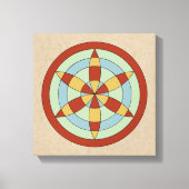 Suffolk Hexafoil (Daisy Wheel) Witch Mark Canvas Afdruk (Voorkant)