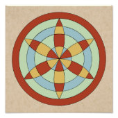 Suffolk Hexafoil (Daisy Wheel) Witch Mark Foto Afdruk (Voorkant)