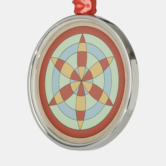 Suffolk Hexafoil (Daisy Wheel) Witch Mark Metalen Ornament (Links)