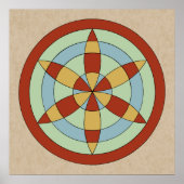 Suffolk Hexafoil (Daisy Wheel) Witch Mark Poster (Voorkant)