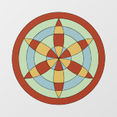 Suffolk Hexafoil (Daisy Wheel) Witch Mark Raamsticker (Vel)