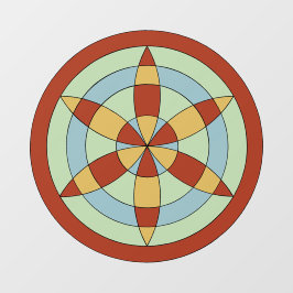 Suffolk Hexafoil (Daisy Wheel) Witch Mark Raamsticker