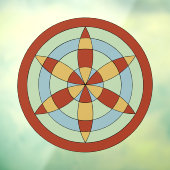 Suffolk Hexafoil (Daisy Wheel) Witch Mark Raamsticker (Vel 3)