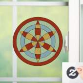 Suffolk Hexafoil (Daisy Wheel) Witch Mark Raamsticker (Huis)