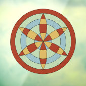 Suffolk Hexafoil (Daisy Wheel) Witch Mark Raamsticker (Vel 3)