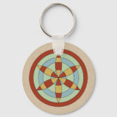 Suffolk Hexafoil (Daisy Wheel) Witch Mark Sleutelhanger (Achterkant)