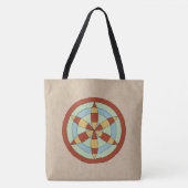 Suffolk Hexafoil (Daisy Wheel) Witch Mark Tote Bag (Voorkant)