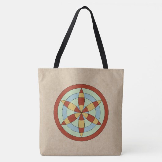 Suffolk Hexafoil (Daisy Wheel) Witch Mark Tote Bag (Voorkant)