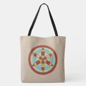 Suffolk Hexafoil (Daisy Wheel) Witch Mark Tote Bag (Achterkant)