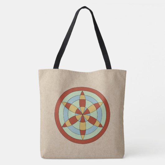 Suffolk Hexafoil (Daisy Wheel) Witch Mark Tote Bag (Achterkant)